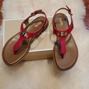 MICHAEL Michael Kors MK Plate Leather Thong